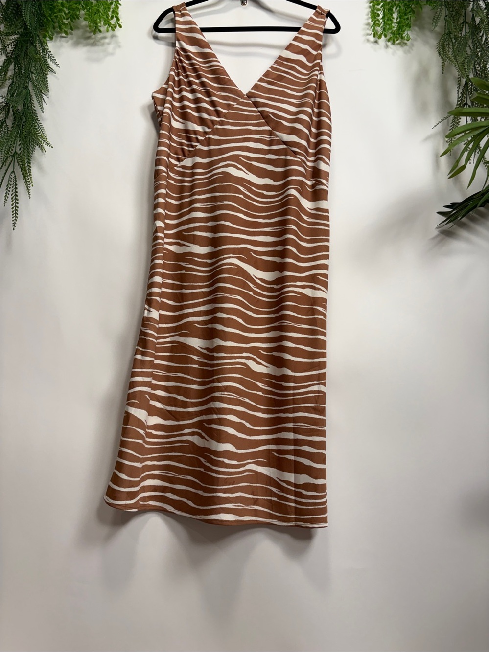 a new day Brown and White Midi Dress
